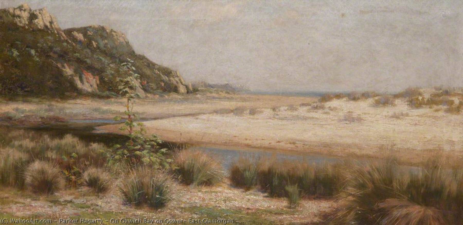 Wikioo.org - The Encyclopedia of Fine Arts - Painting, Artwork by Parker Hagarty - On Oxwich Bay on Gower, East Glamorgan