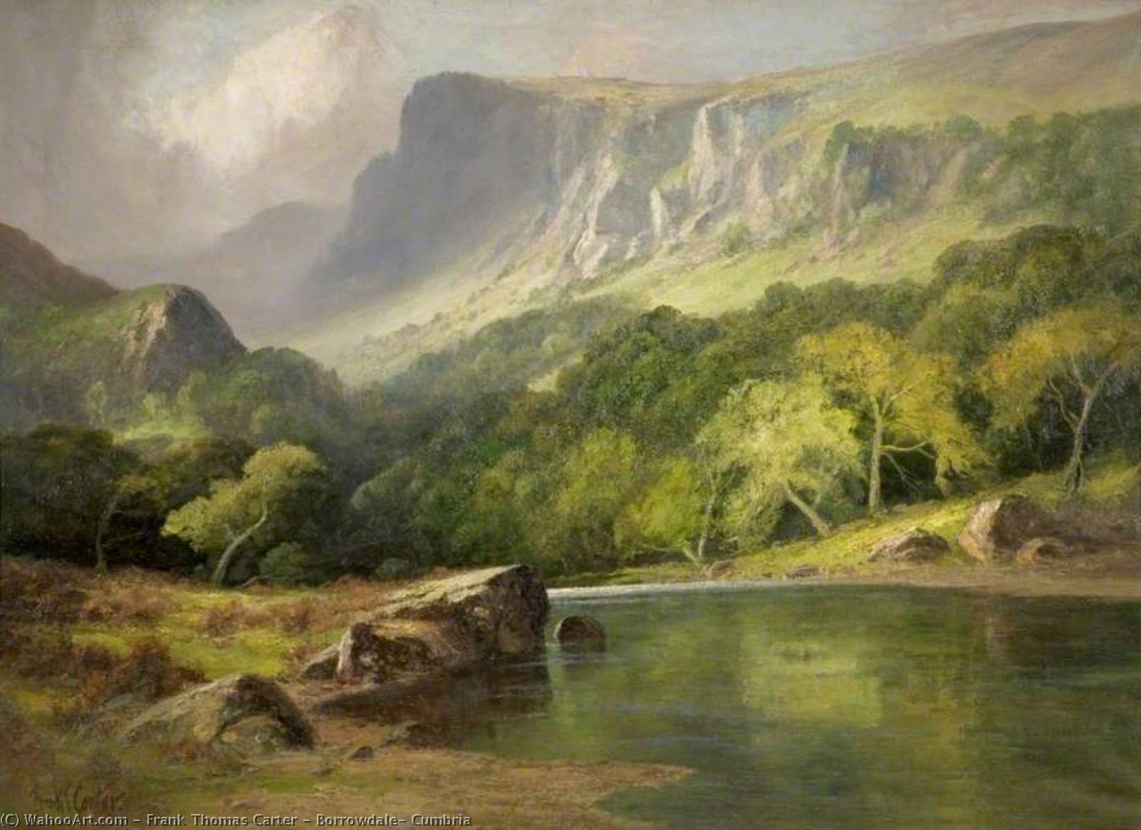 Wikioo.org - The Encyclopedia of Fine Arts - Painting, Artwork by Frank Thomas Carter - Borrowdale, Cumbria
