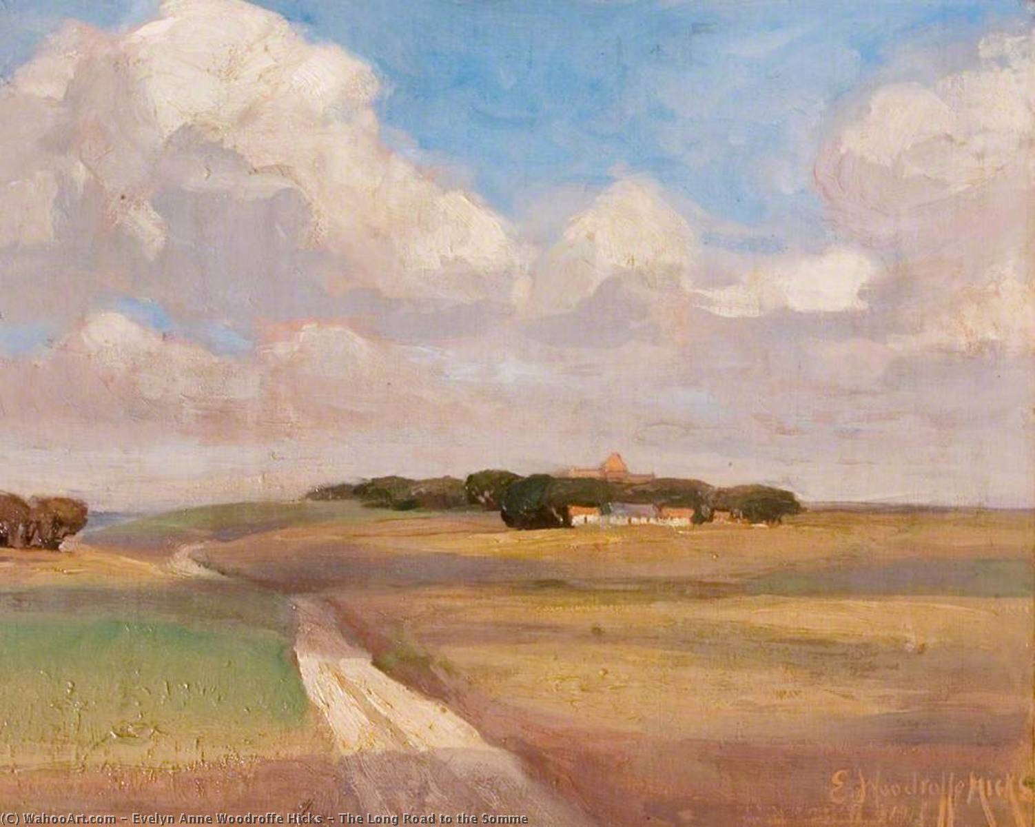 Wikioo.org - The Encyclopedia of Fine Arts - Painting, Artwork by Evelyn Anne Woodroffe Hicks - The Long Road to the Somme