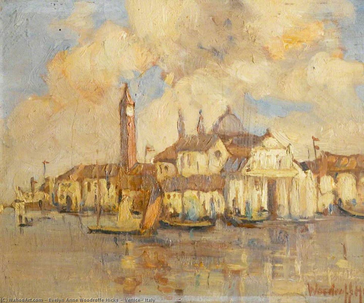 Wikioo.org - The Encyclopedia of Fine Arts - Painting, Artwork by Evelyn Anne Woodroffe Hicks - Venice, Italy