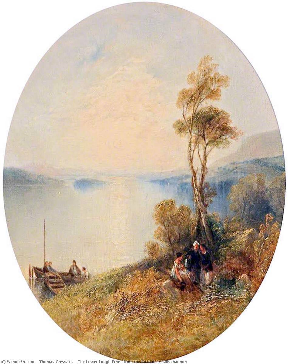 Wikioo.org - The Encyclopedia of Fine Arts - Painting, Artwork by Thomas Creswick - The Lower Lough Erne, from the Road near Ballyshannon