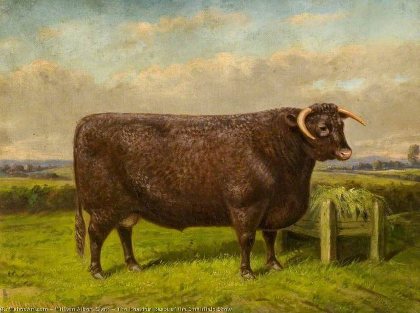 Wikioo.org - The Encyclopedia of Fine Arts - Painting, Artwork by William Albert Clark - The Heaviest Beast of the Smithfield Show