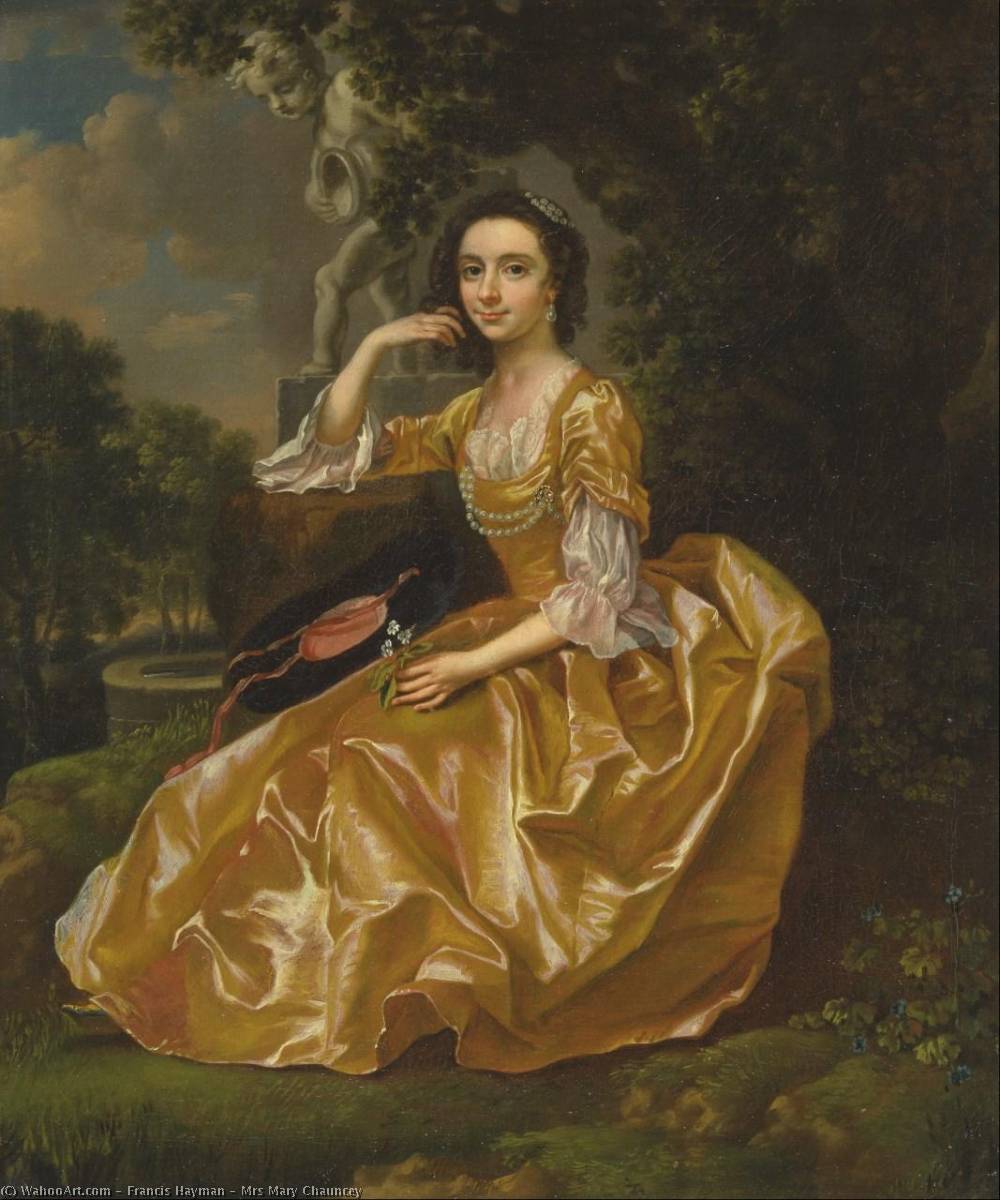 Wikioo.org - The Encyclopedia of Fine Arts - Painting, Artwork by Francis Hayman - Mrs Mary Chauncey