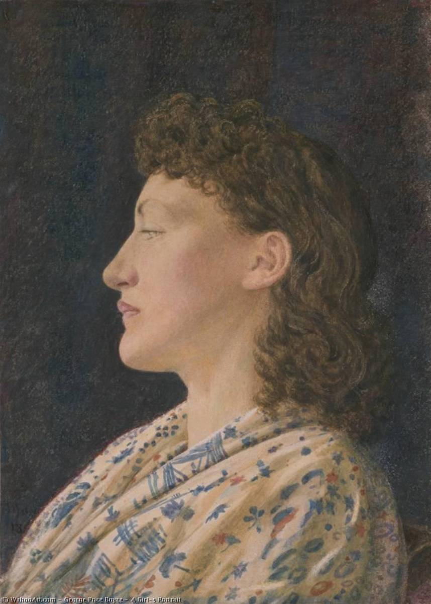 Wikioo.org - The Encyclopedia of Fine Arts - Painting, Artwork by George Price Boyce - A Girl's Portrait