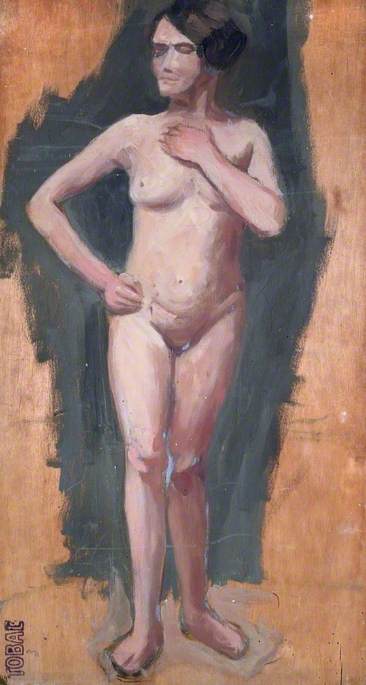 Wikioo.org - The Encyclopedia of Fine Arts - Painting, Artwork by Albert C Cooper - Female Nude (recto)