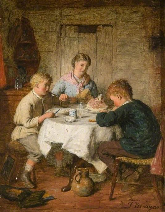 Wikioo.org - The Encyclopedia of Fine Arts - Painting, Artwork by Frederick Morgan - Dinner Time