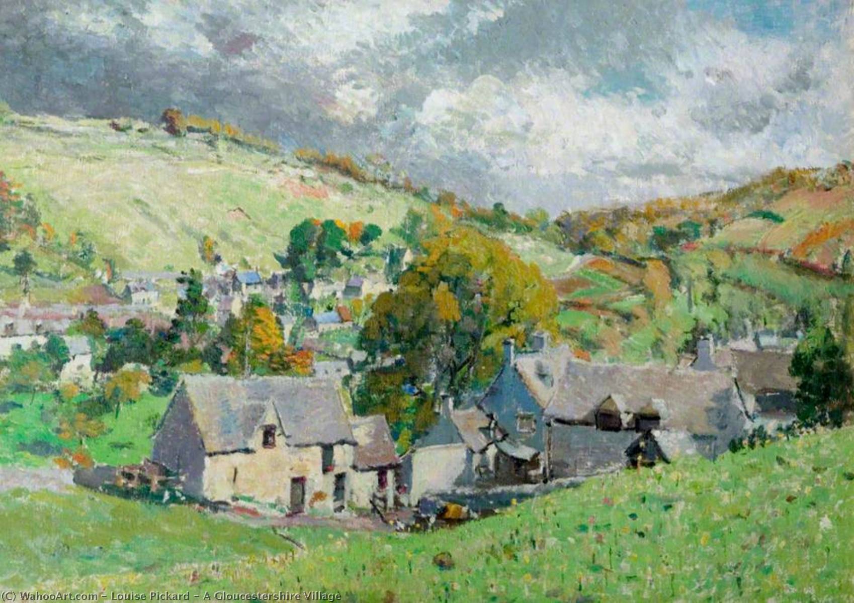 Wikioo.org - The Encyclopedia of Fine Arts - Painting, Artwork by Louise Pickard - A Gloucestershire Village