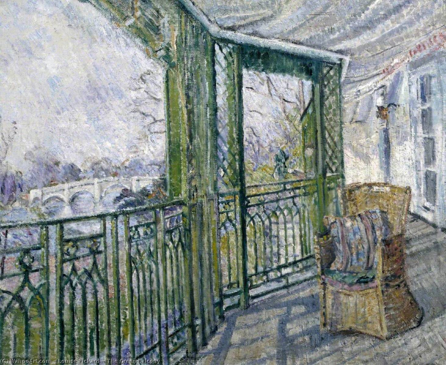 Wikioo.org - The Encyclopedia of Fine Arts - Painting, Artwork by Louise Pickard - The Green Balcony