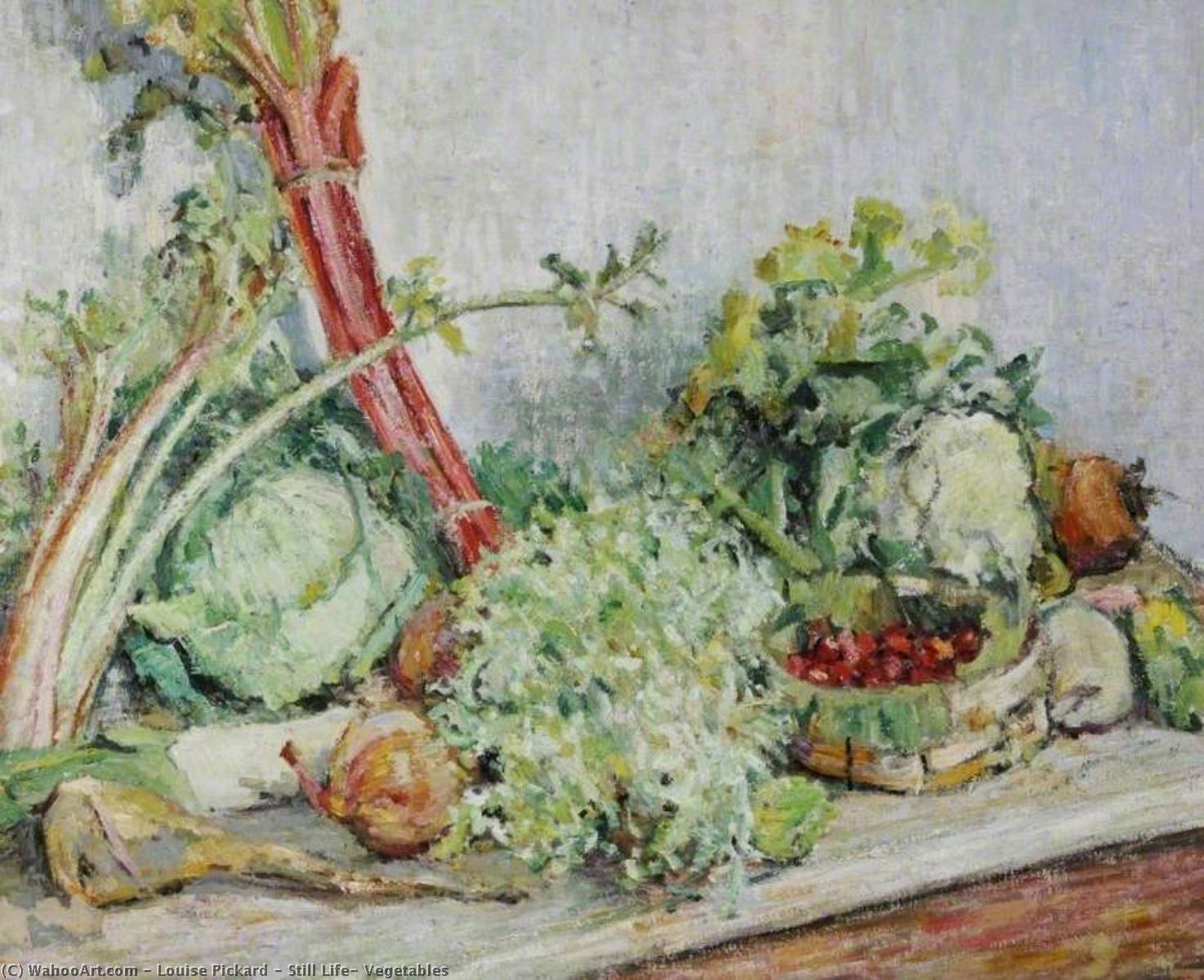 Wikioo.org - The Encyclopedia of Fine Arts - Painting, Artwork by Louise Pickard - Still Life, Vegetables