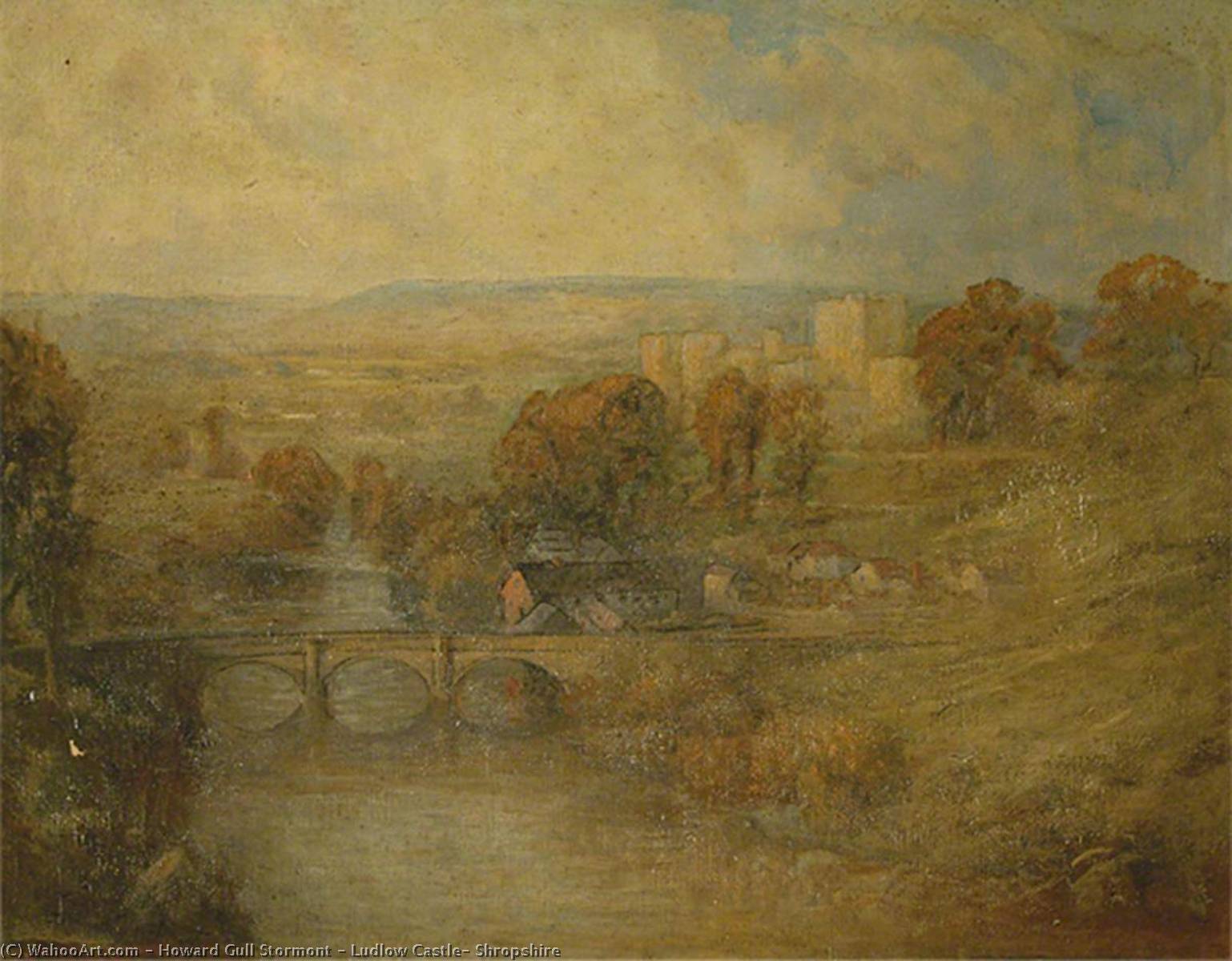 Wikioo.org - The Encyclopedia of Fine Arts - Painting, Artwork by Howard Gull Stormont - Ludlow Castle, Shropshire