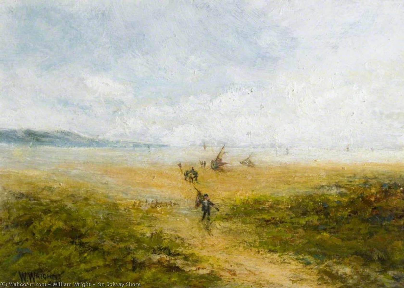 Wikioo.org - The Encyclopedia of Fine Arts - Painting, Artwork by William Wright - On Solway Shore