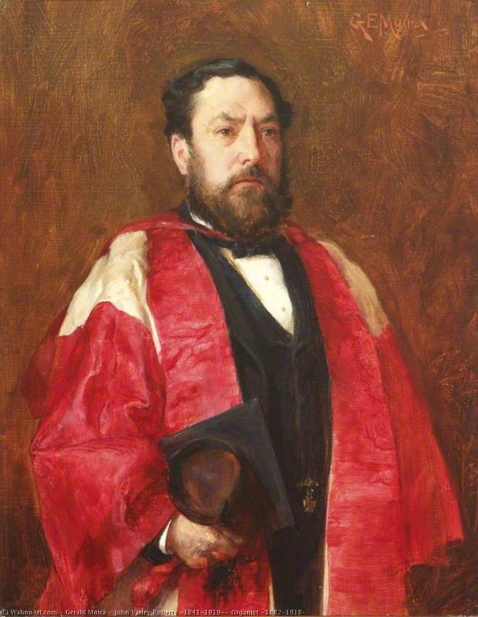Wikioo.org - The Encyclopedia of Fine Arts - Painting, Artwork by Gerald Moira - John Varley Roberts (1841–1919), Organist (1882–1918)