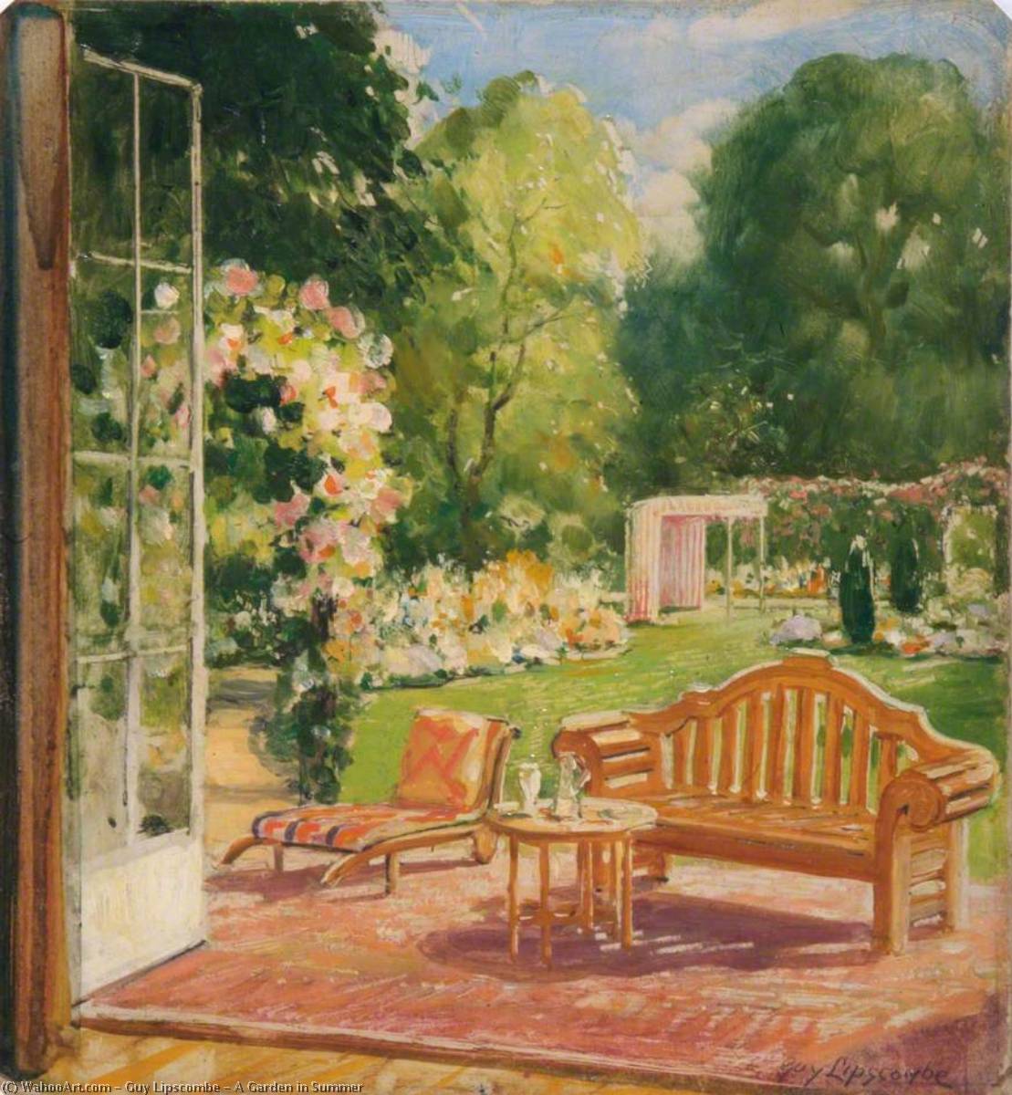 Wikioo.org - The Encyclopedia of Fine Arts - Painting, Artwork by Guy Lipscombe - A Garden in Summer