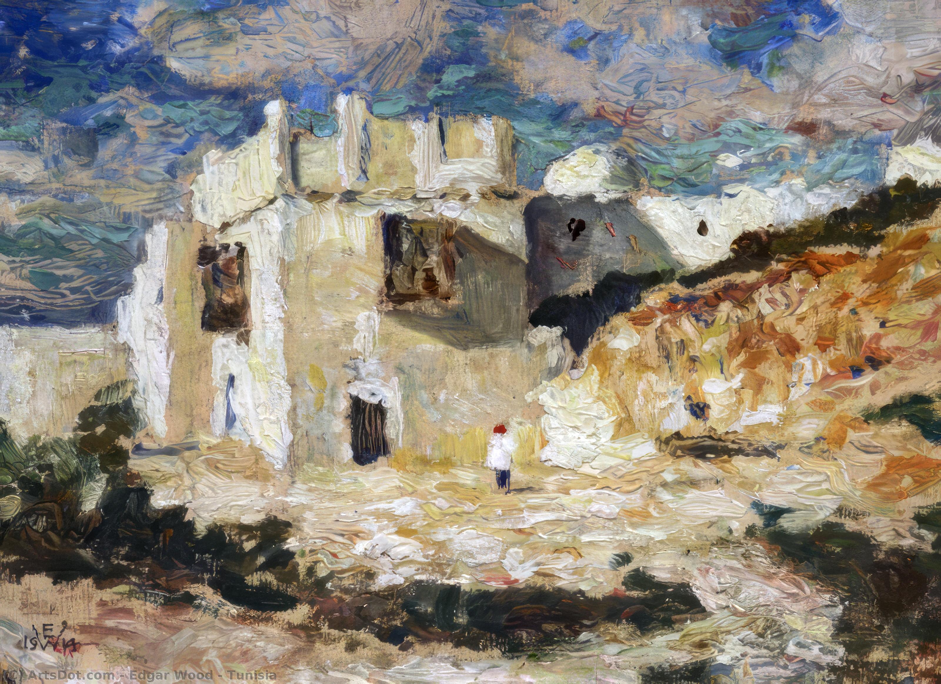 Wikioo.org - The Encyclopedia of Fine Arts - Painting, Artwork by Edgar Wood - Tunisia