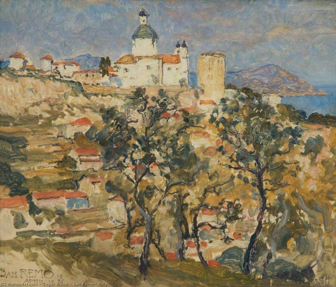 Wikioo.org - The Encyclopedia of Fine Arts - Painting, Artwork by Edgar Wood - San Remo, Italy