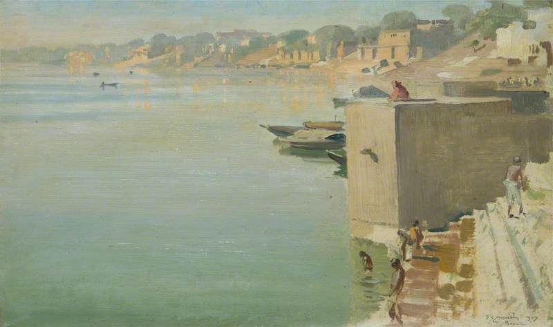Wikioo.org - The Encyclopedia of Fine Arts - Painting, Artwork by Ernest Stephen Lumsden - Benares, India