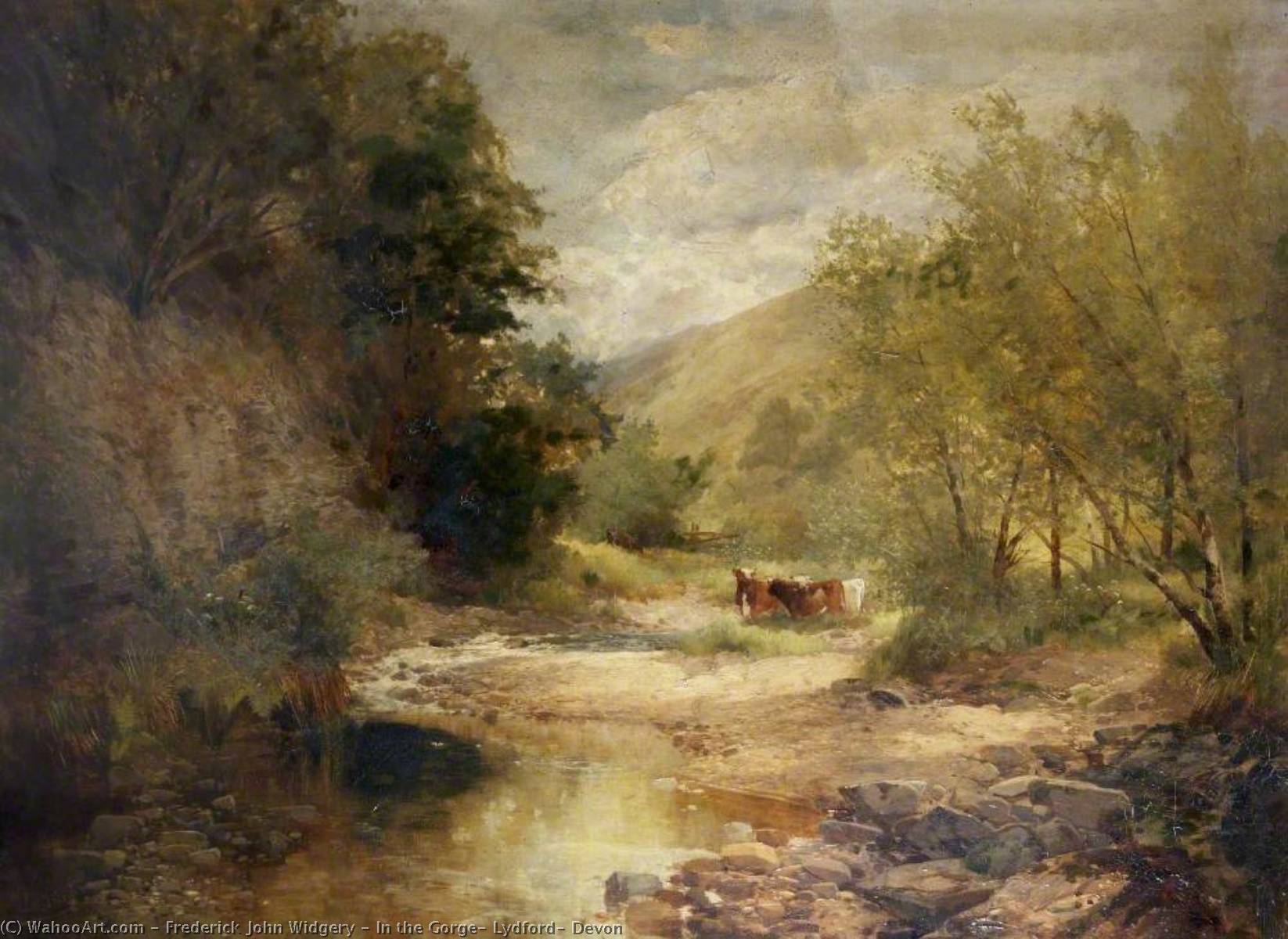 Wikioo.org - The Encyclopedia of Fine Arts - Painting, Artwork by Frederick John Widgery - In the Gorge, Lydford, Devon