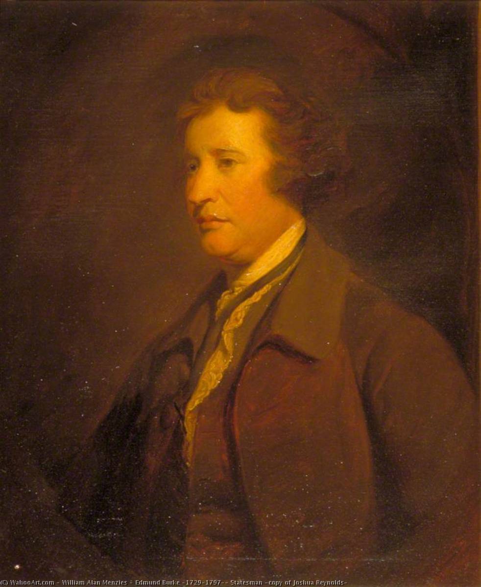 Wikioo.org - The Encyclopedia of Fine Arts - Painting, Artwork by William Alan Menzies - Edmund Burke (1729–1797), Statesman (copy of Joshua Reynolds)