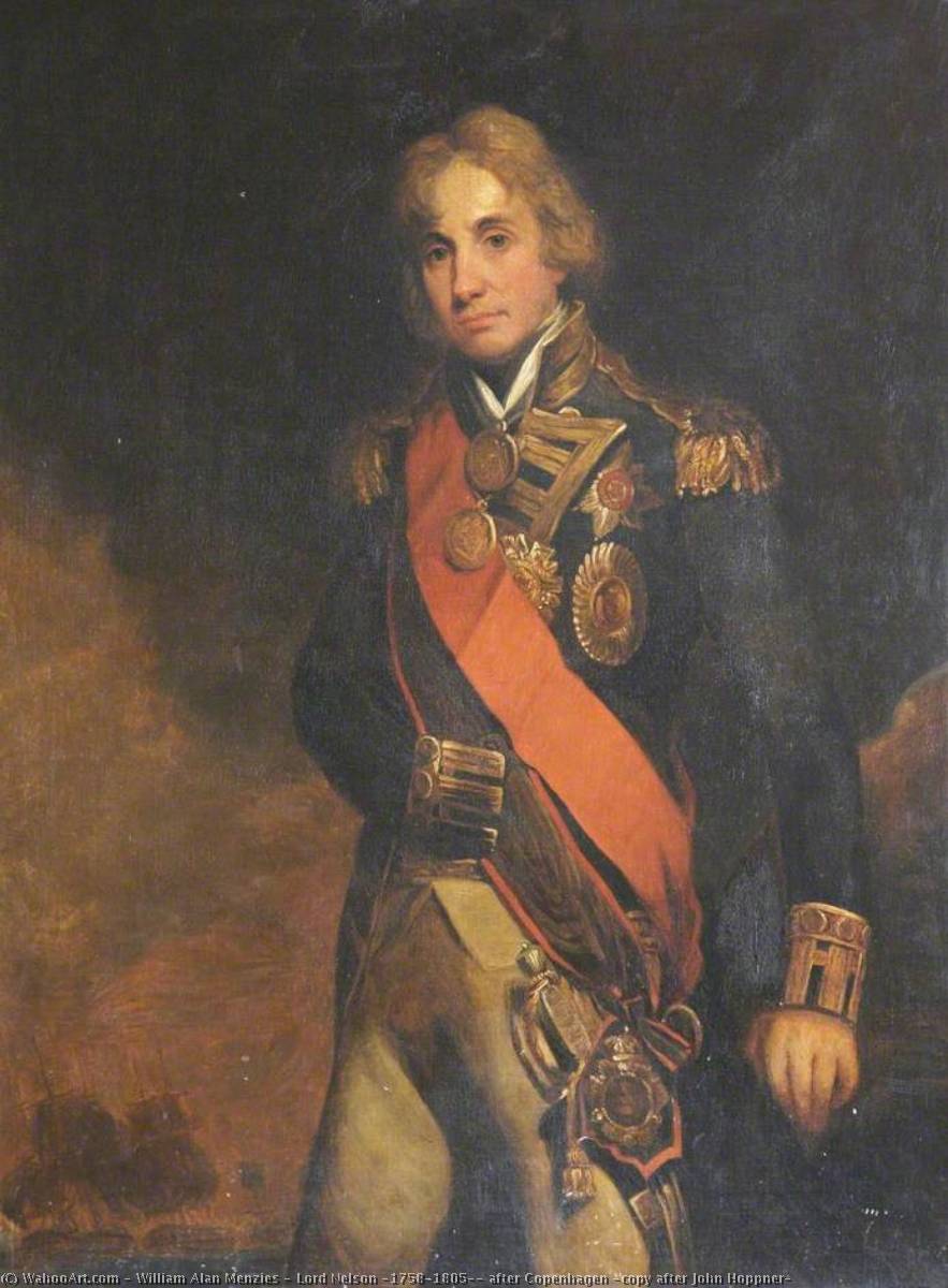 Wikioo.org - The Encyclopedia of Fine Arts - Painting, Artwork by William Alan Menzies - Lord Nelson (1758–1805), after Copenhagen (copy after John Hoppner)