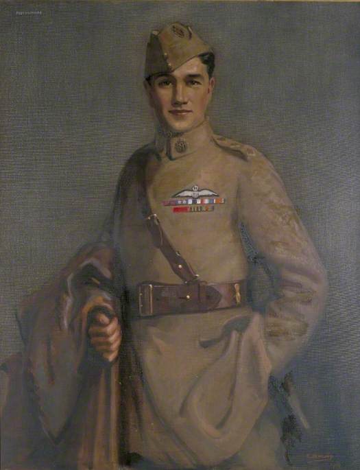 Wikioo.org - The Encyclopedia of Fine Arts - Painting, Artwork by Edward Newling - Captain Albert Ball (1896–1917), VC, DSO, MC, Nottinghamshire and Derby Regiment and Royal Flying Corps