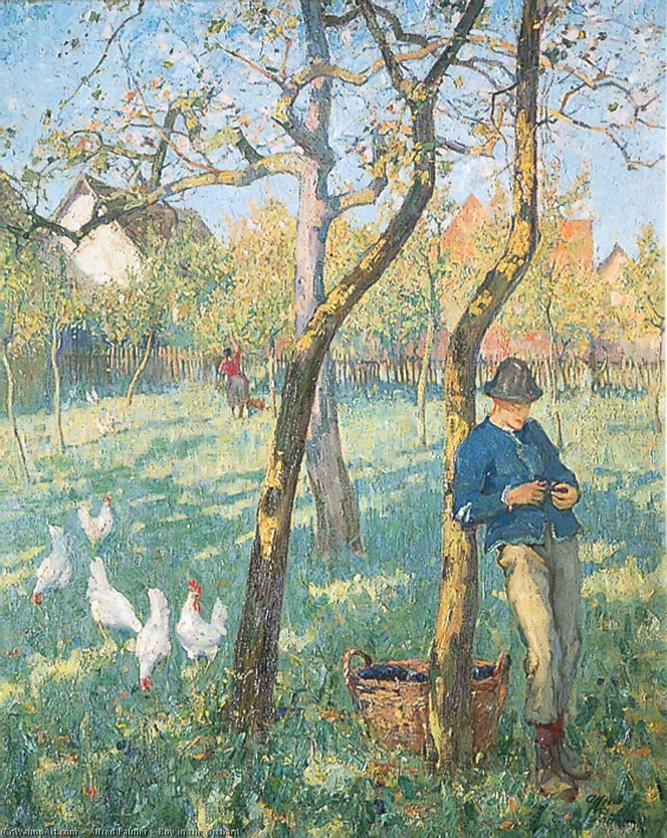 Wikioo.org - The Encyclopedia of Fine Arts - Painting, Artwork by Alfred Palmer - Boy in the Orchard