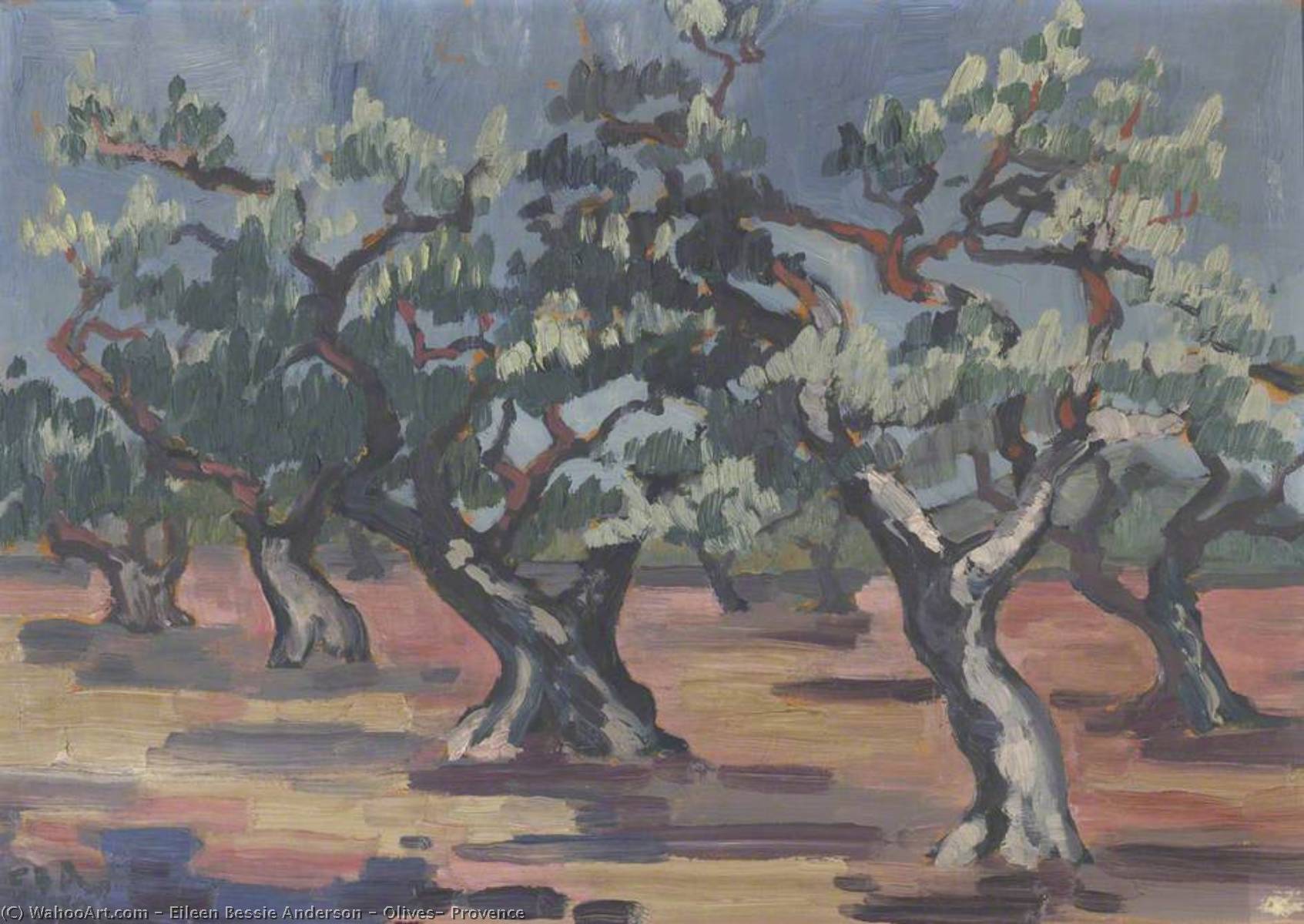 Wikioo.org - The Encyclopedia of Fine Arts - Painting, Artwork by Eileen Bessie Anderson - Olives, Provence