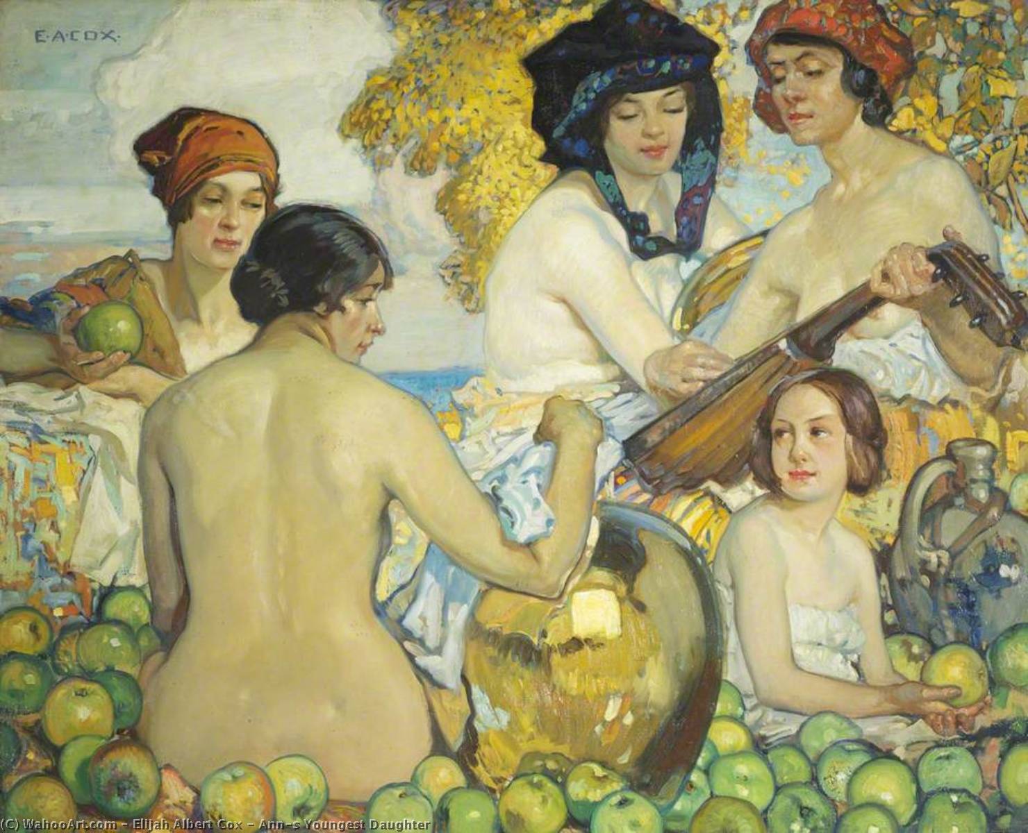 Wikioo.org – L'Enciclopedia delle Belle Arti - Pittura, Opere di Elijah Albert Cox - Ann's Minore Figlia