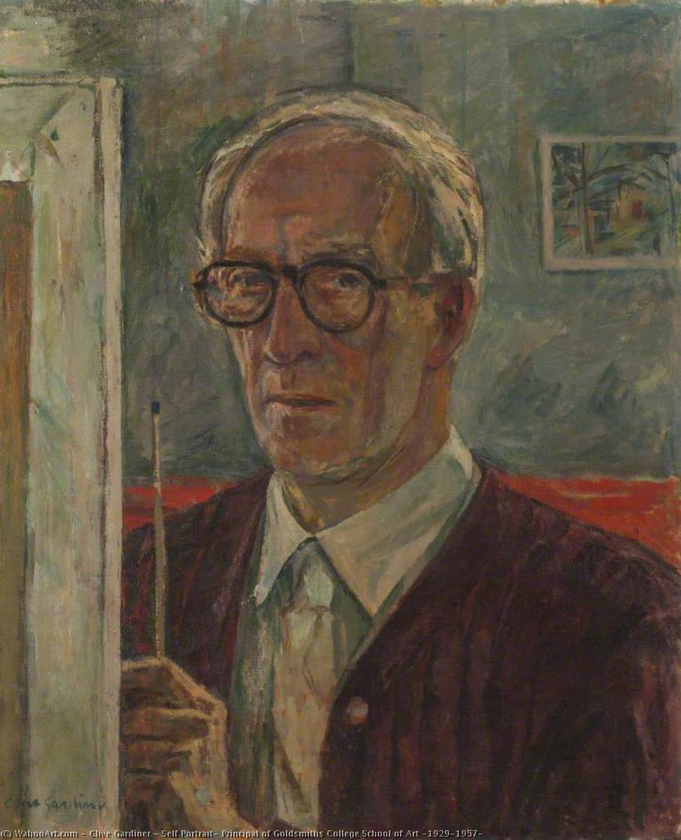 Wikioo.org - The Encyclopedia of Fine Arts - Painting, Artwork by Clive Gardiner - Self Portrait, Principal of Goldsmiths College School of Art (1929–1957)