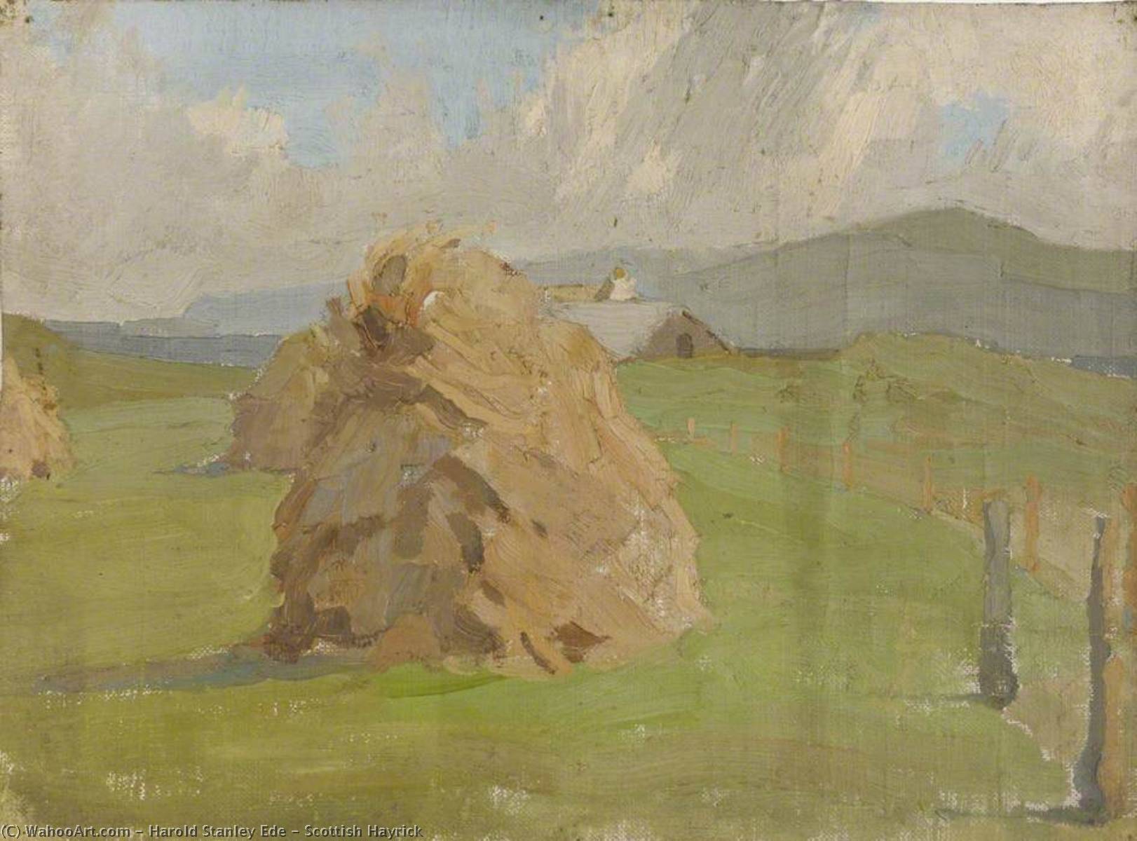 Wikioo.org - The Encyclopedia of Fine Arts - Painting, Artwork by Harold Stanley Ede - Scottish Hayrick