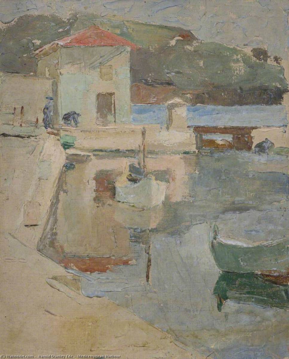 Wikioo.org - The Encyclopedia of Fine Arts - Painting, Artwork by Harold Stanley Ede - Mediterranean Harbour