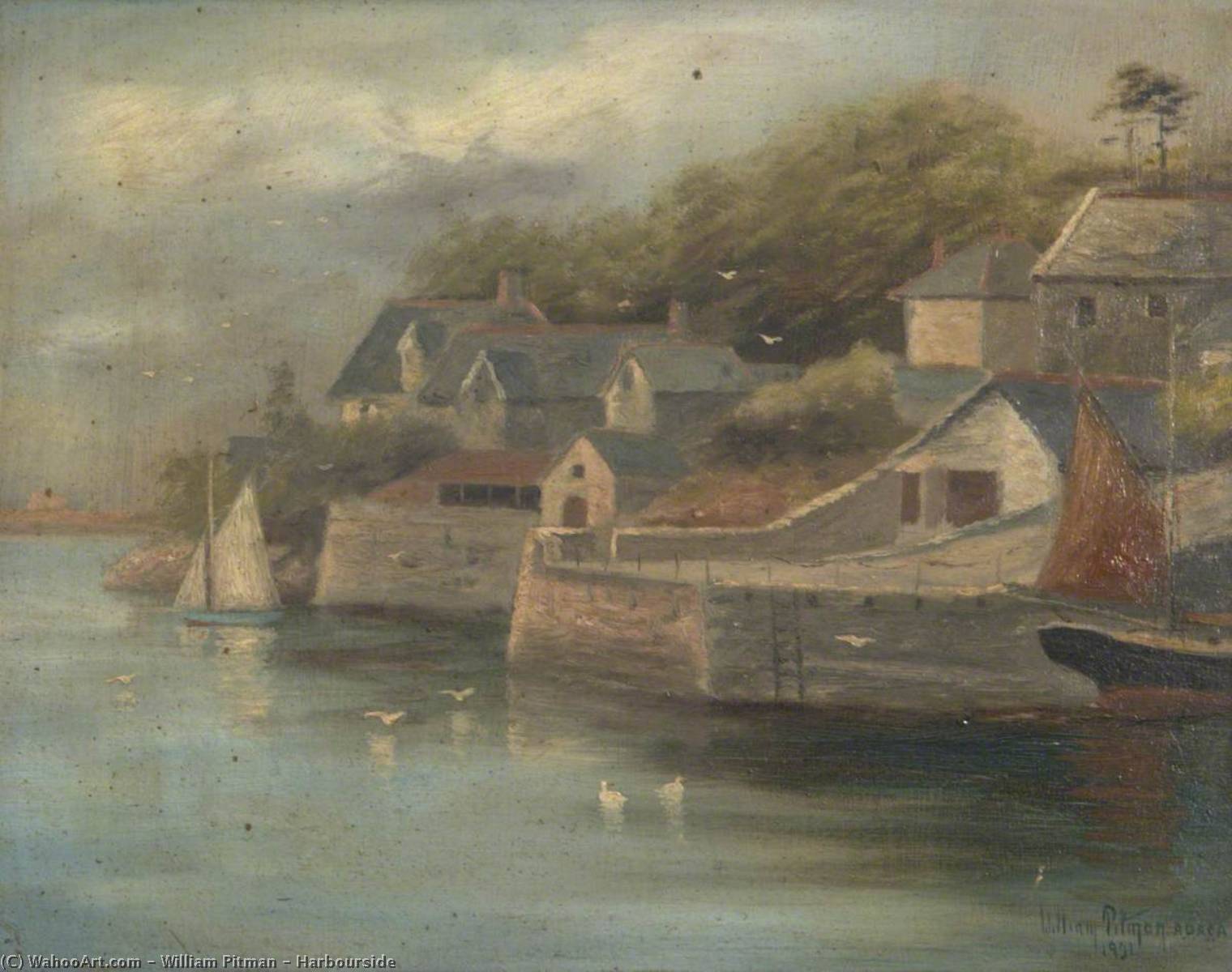 Wikioo.org - The Encyclopedia of Fine Arts - Painting, Artwork by William Pitman - Harbourside