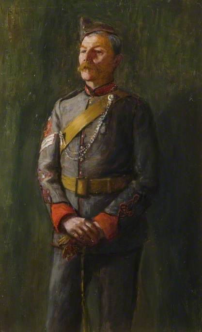 Wikioo.org - The Encyclopedia of Fine Arts - Painting, Artwork by Walter Bonner Gash - Colour Sergeant W. T. Wright in Volunteer Uniform