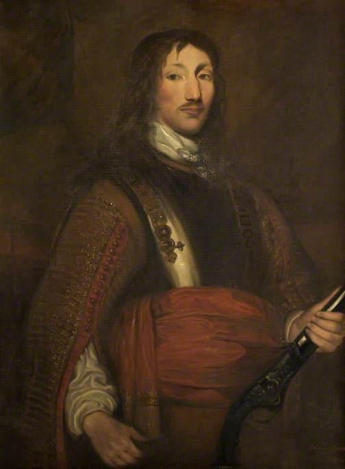 Wikioo.org - The Encyclopedia of Fine Arts - Painting, Artwork by Alfred Edmund Dyer - Portrait of an Officer (copy after William Dobson)