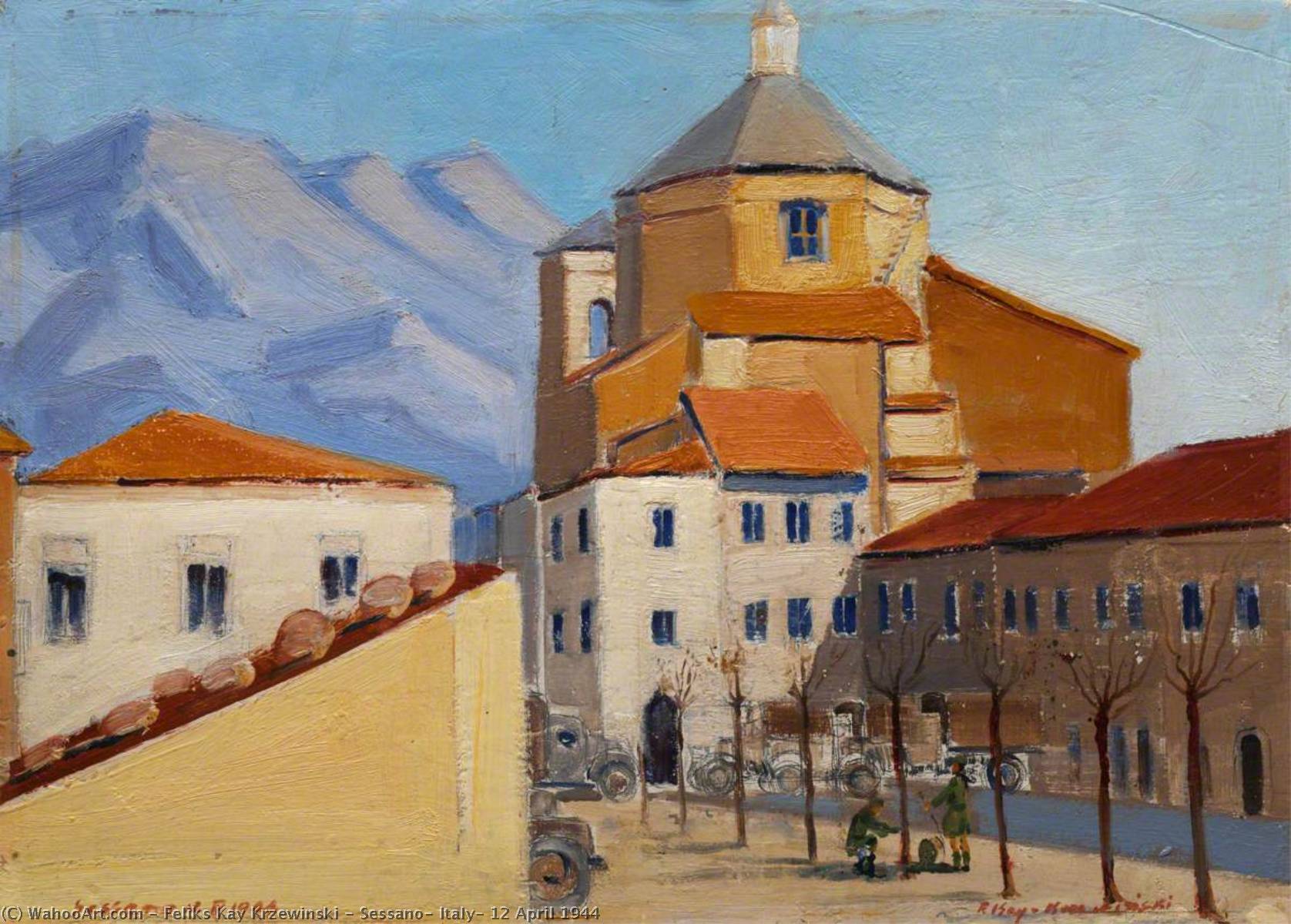 Wikioo.org - The Encyclopedia of Fine Arts - Painting, Artwork by Feliks Kay Krzewinski - Sessano, Italy, 12 April 1944