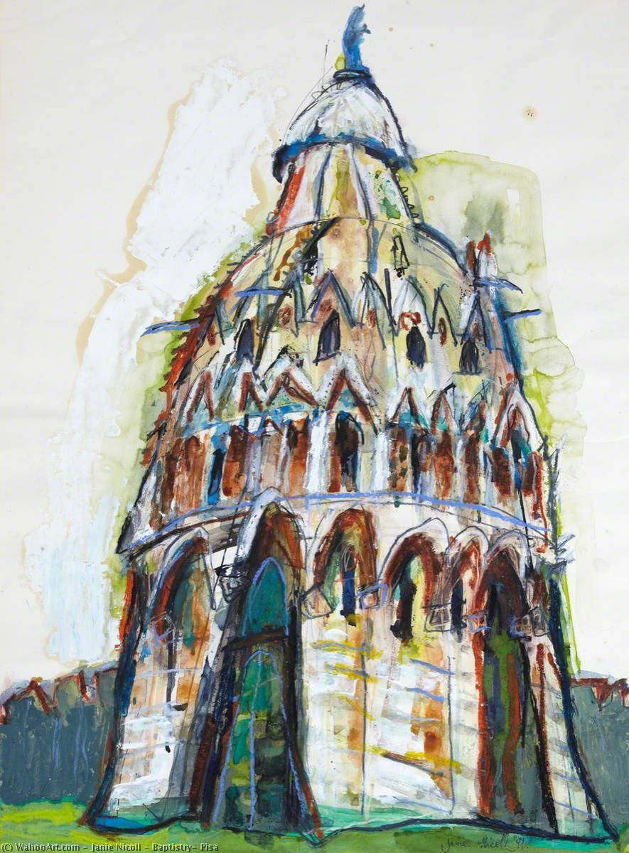 Wikioo.org - The Encyclopedia of Fine Arts - Painting, Artwork by Janie Nicoll - Baptistry, Pisa