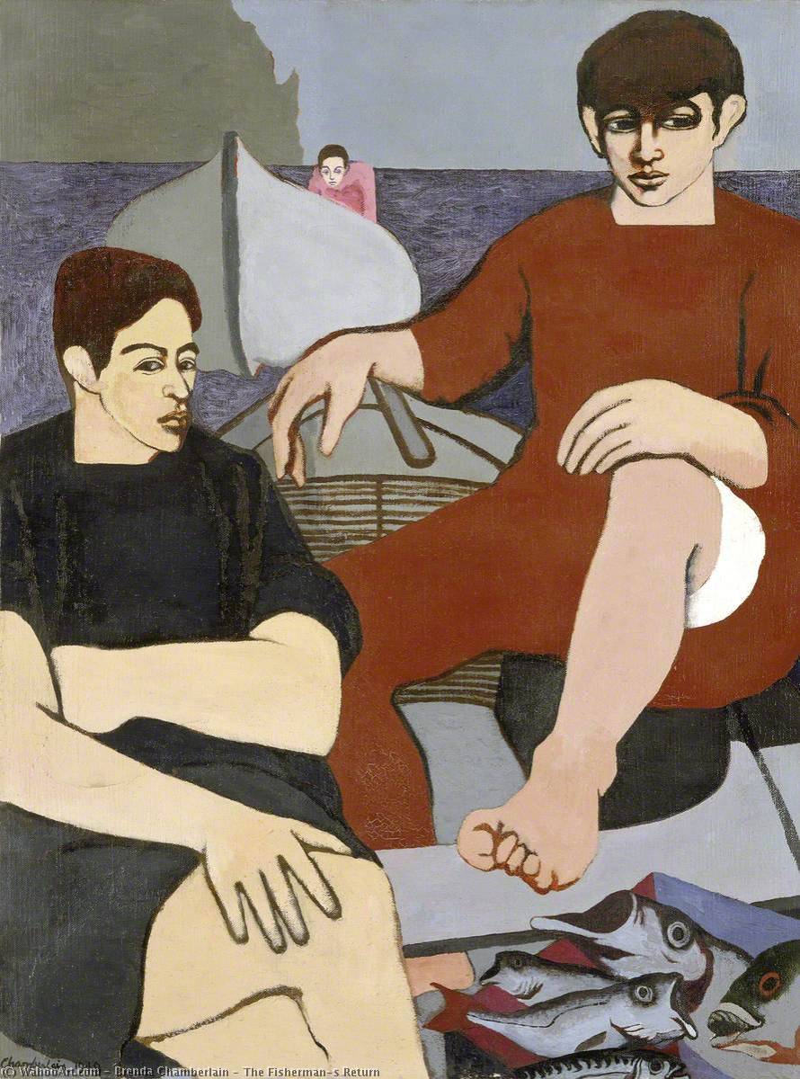 WikiOO.org - Encyclopedia of Fine Arts - Lukisan, Artwork Brenda Chamberlain - The Fisherman's Return