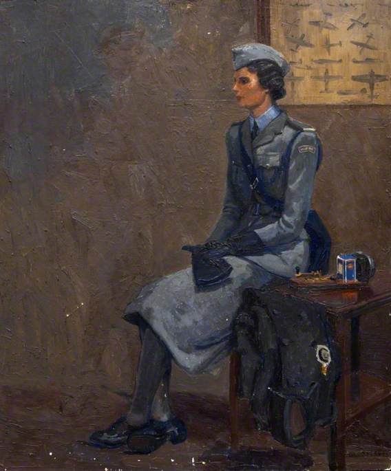 Wikioo.org - The Encyclopedia of Fine Arts - Painting, Artwork by Elsie Gledstanes - A Women's Royal Naval Service Officer