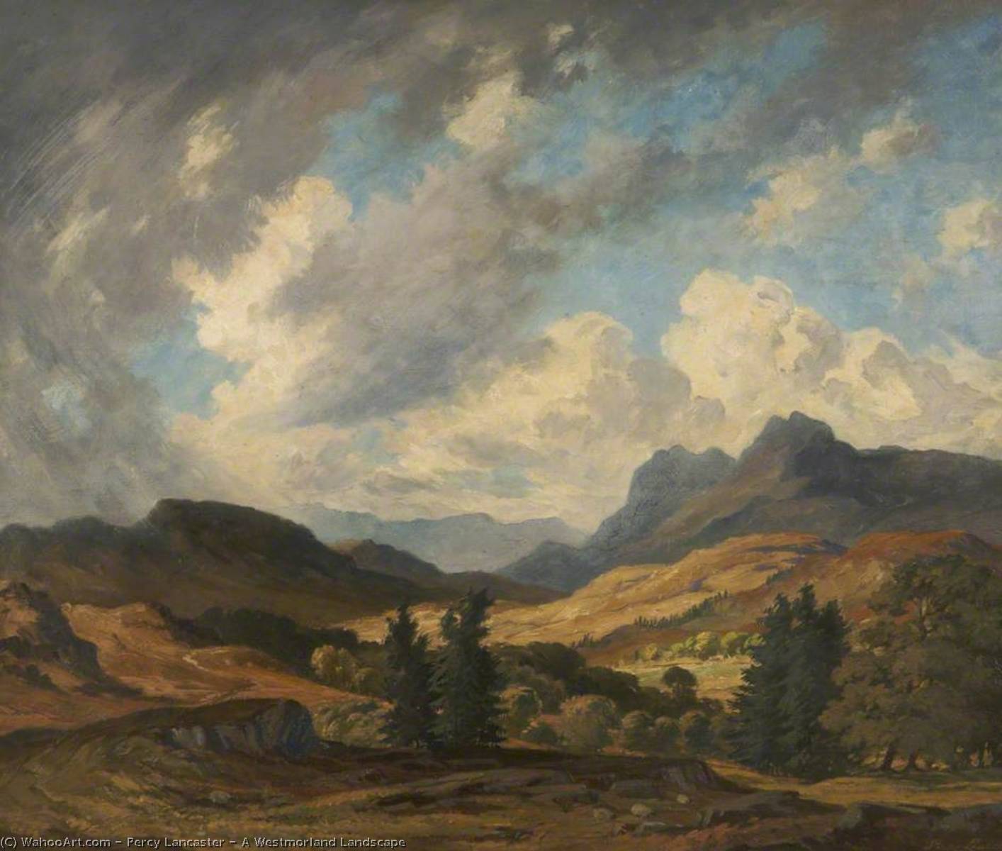 Wikioo.org - The Encyclopedia of Fine Arts - Painting, Artwork by Percy Lancaster - A Westmorland Landscape