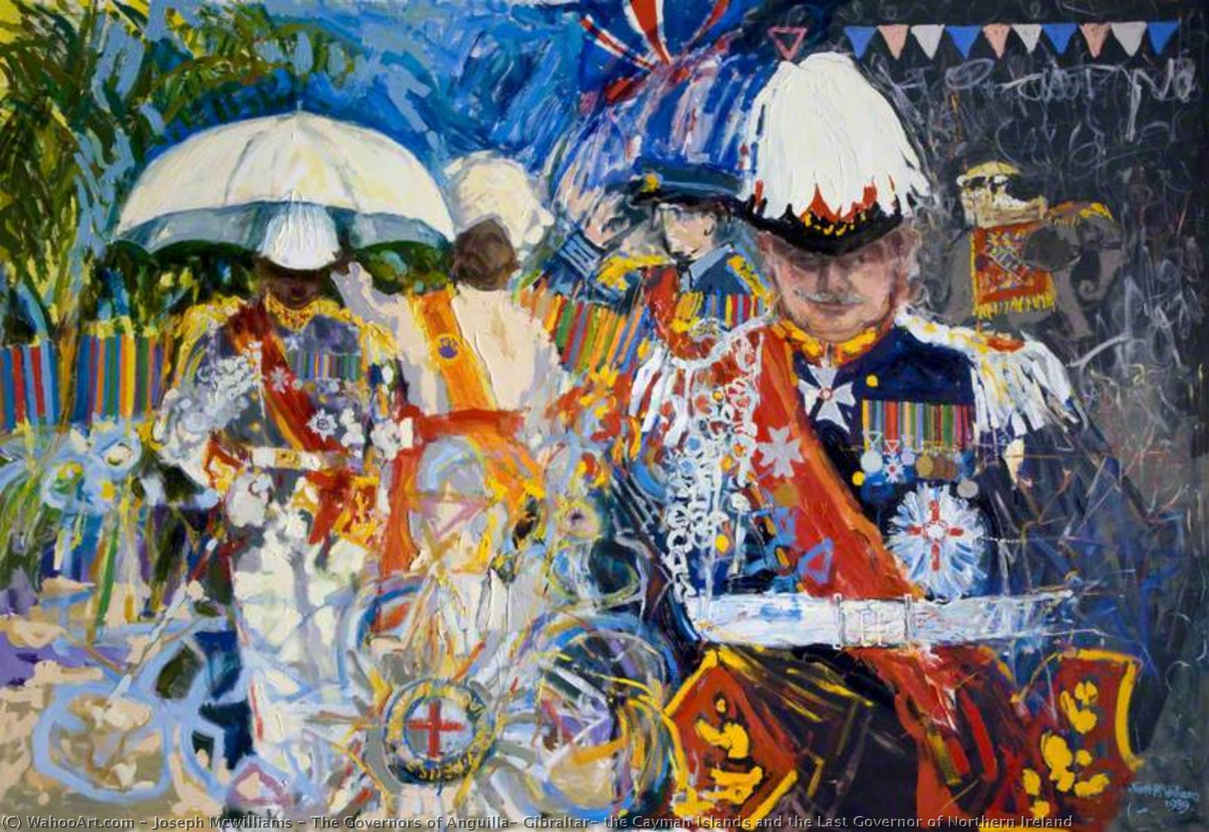 Wikioo.org - The Encyclopedia of Fine Arts - Painting, Artwork by Joseph Mcwilliams - The Governors of Anguilla, Gibraltar, the Cayman Islands and the Last Governor of Northern Ireland