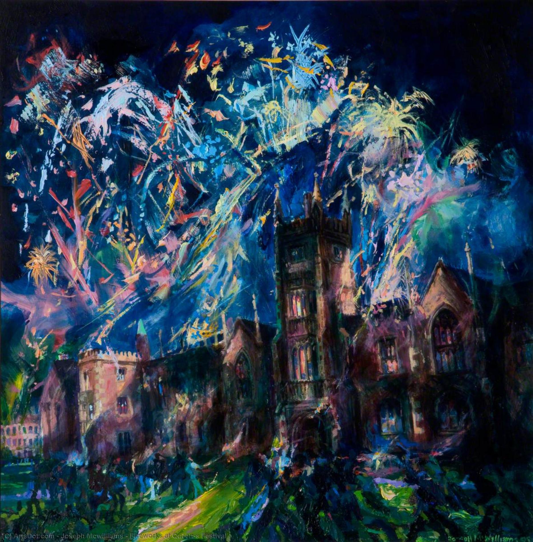Wikioo.org - The Encyclopedia of Fine Arts - Painting, Artwork by Joseph Mcwilliams - Fireworks at Queen's Festival