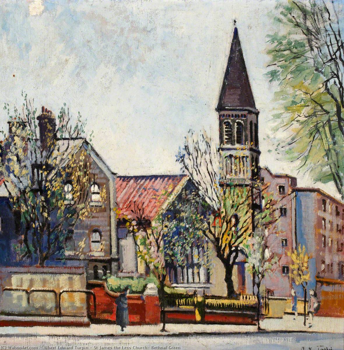 Wikioo.org - The Encyclopedia of Fine Arts - Painting, Artwork by Albert Edward Turpin - St James the Less Church, Bethnal Green