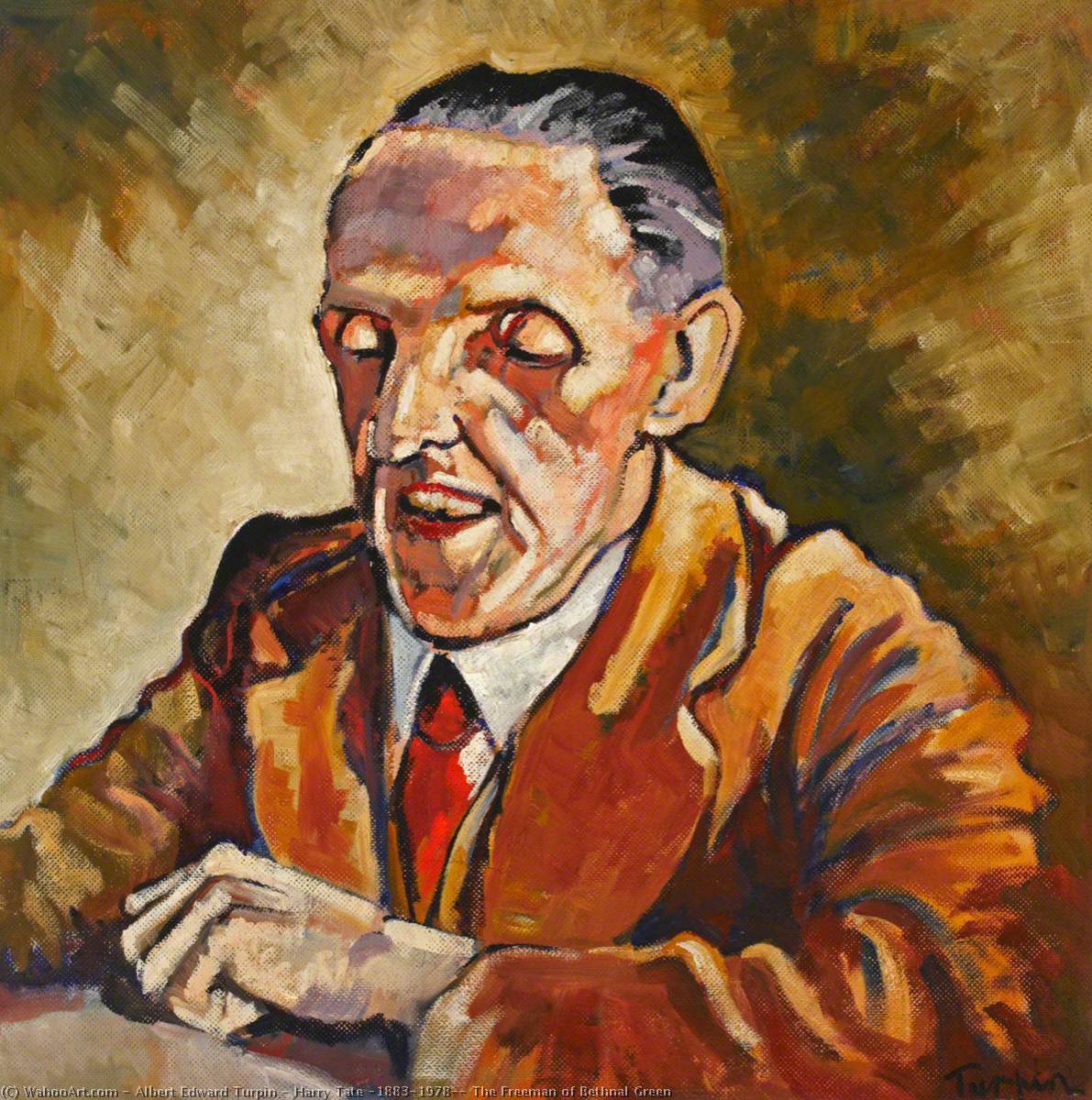 Wikioo.org - The Encyclopedia of Fine Arts - Painting, Artwork by Albert Edward Turpin - Harry Tate (1883–1978), The Freeman of Bethnal Green