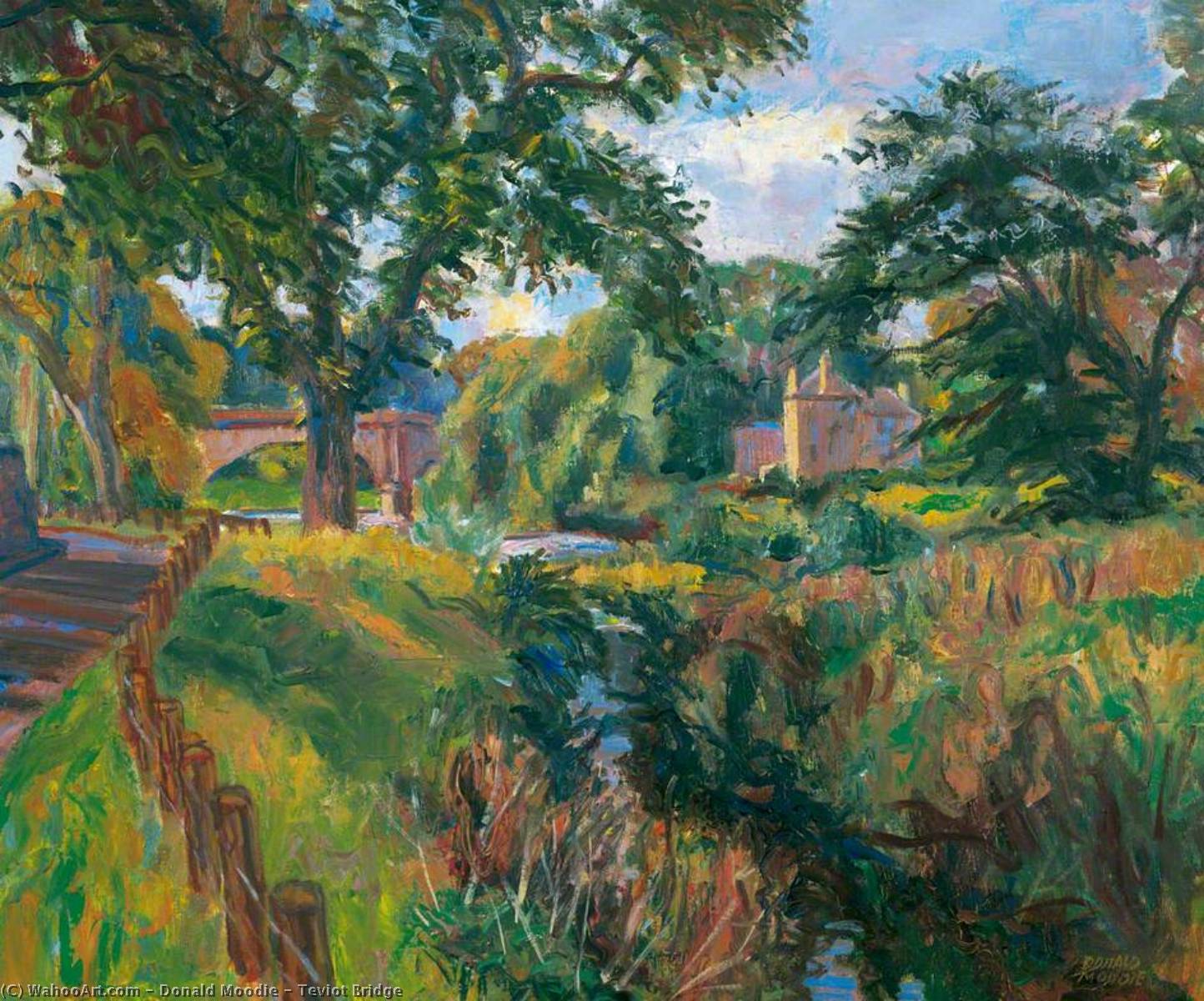 Wikioo.org - The Encyclopedia of Fine Arts - Painting, Artwork by Donald Moodie - Teviot Bridge