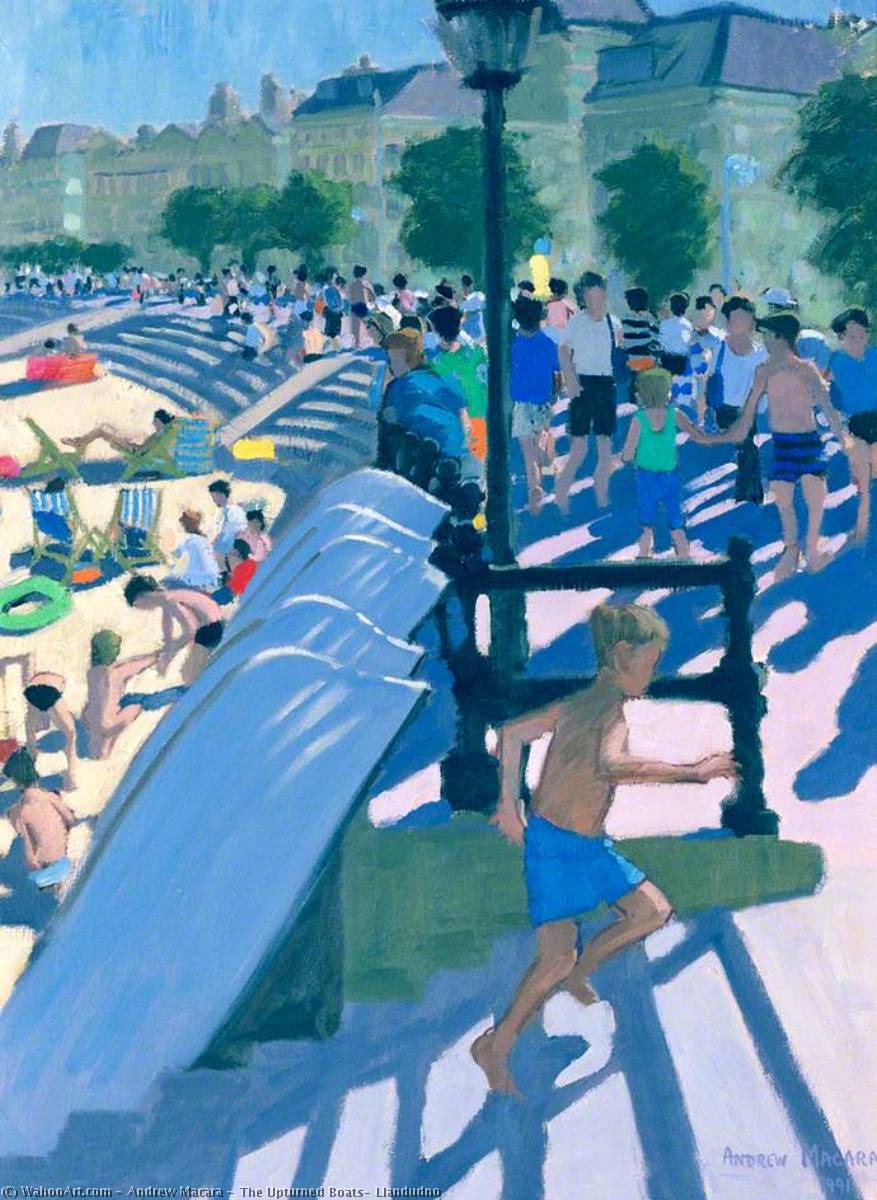 Wikioo.org - The Encyclopedia of Fine Arts - Painting, Artwork by Andrew Macara - The Upturned Boats, Llandudno