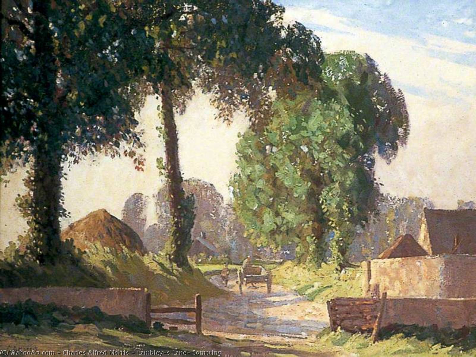 Wikioo.org - The Encyclopedia of Fine Arts - Painting, Artwork by Charles Alfred Morris - Lambley's Lane, Sompting