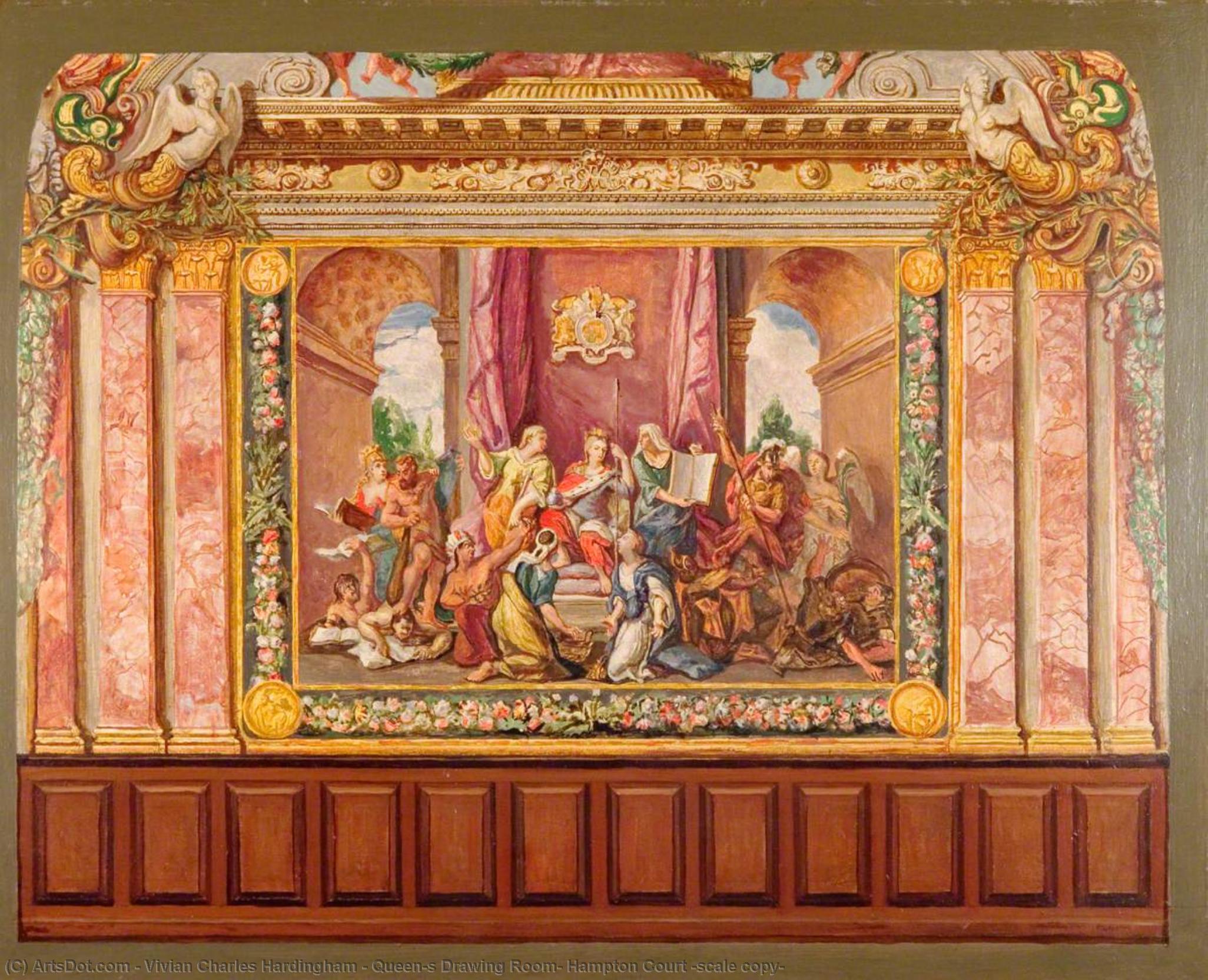 Wikioo.org - The Encyclopedia of Fine Arts - Painting, Artwork by Vivian Charles Hardingham - Queen's Drawing Room, Hampton Court (scale copy)