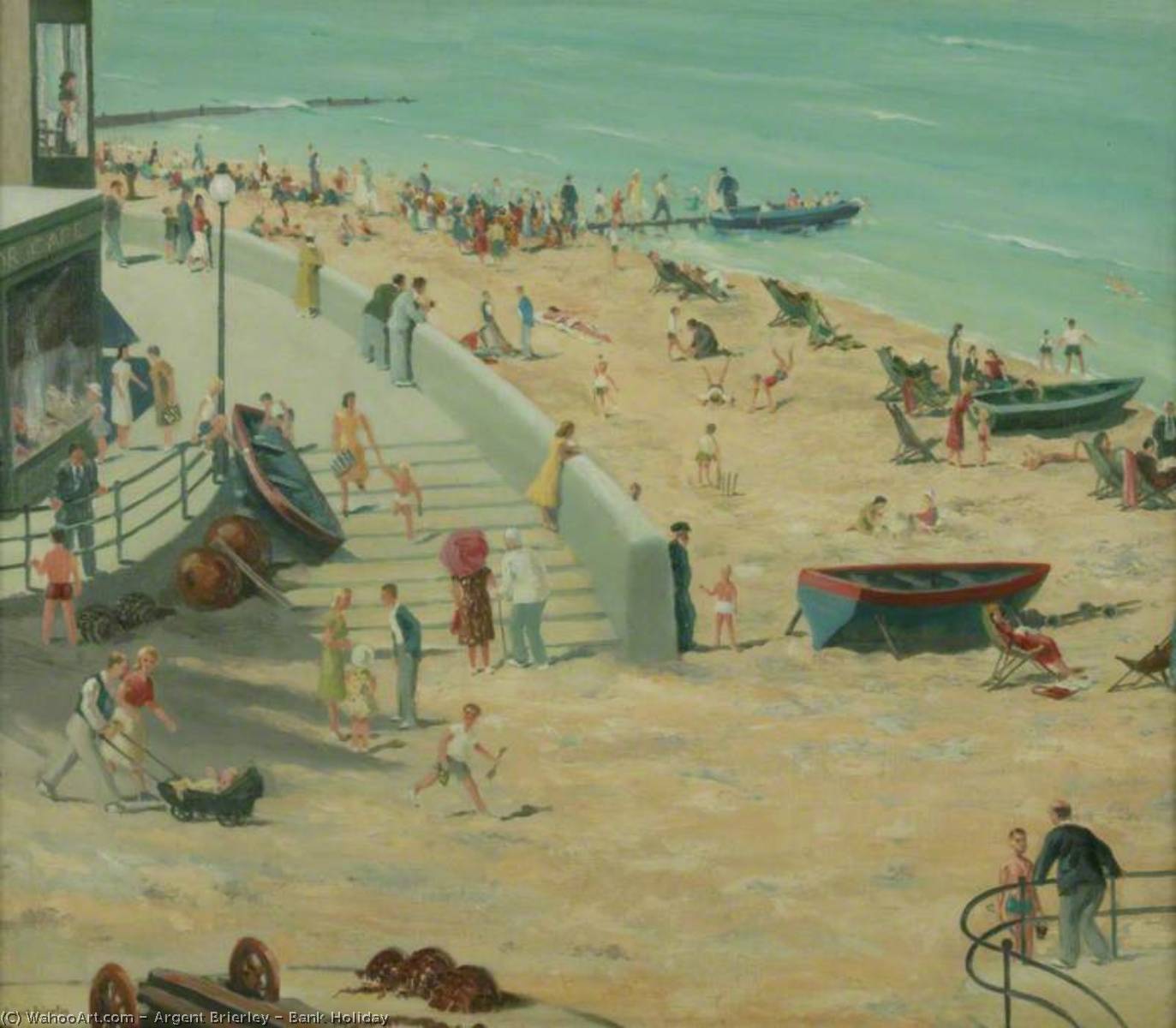 Wikioo.org - The Encyclopedia of Fine Arts - Painting, Artwork by Argent Brierley - Bank Holiday