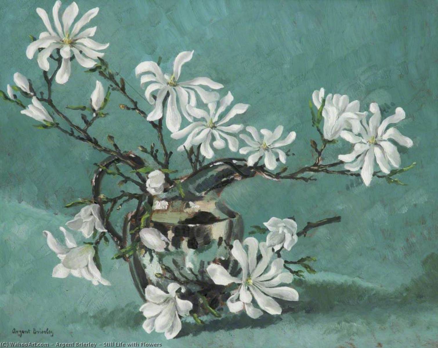Wikioo.org - The Encyclopedia of Fine Arts - Painting, Artwork by Argent Brierley - Still Life with Flowers
