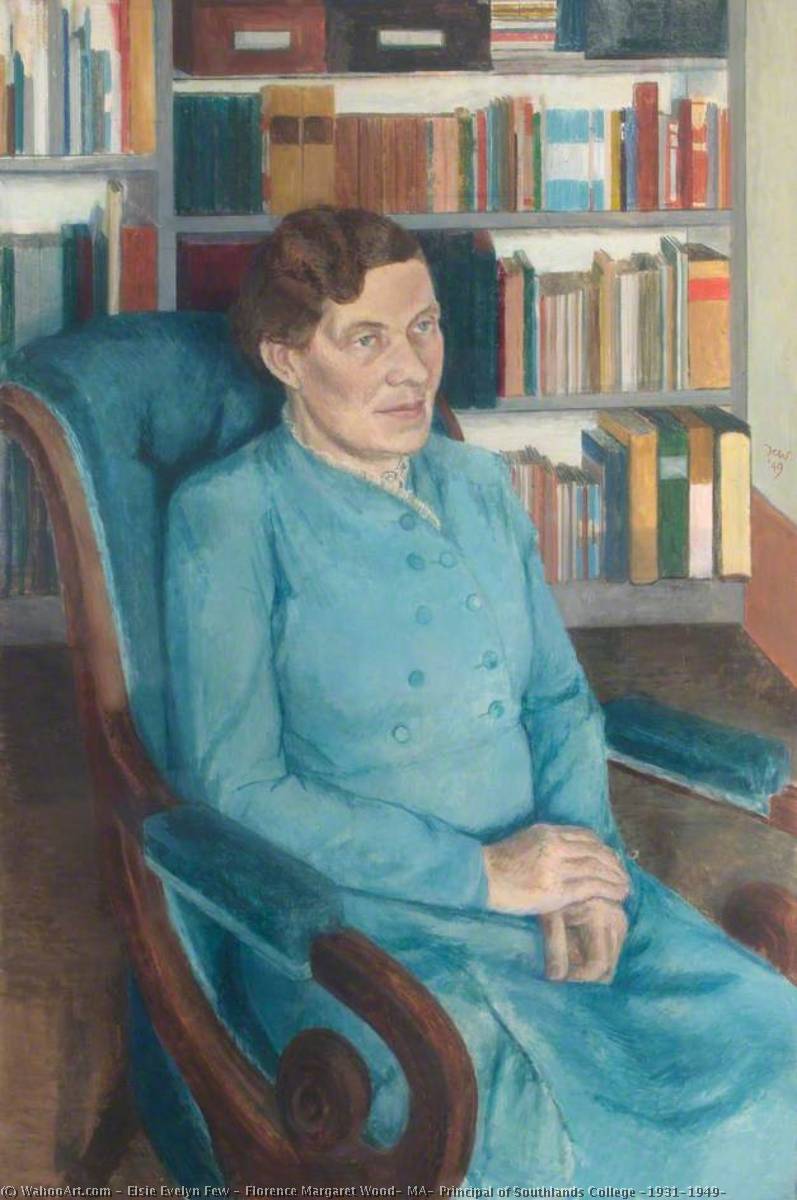 Wikioo.org - The Encyclopedia of Fine Arts - Painting, Artwork by Elsie Evelyn Few - Florence Margaret Wood, MA, Principal of Southlands College (1931–1949)