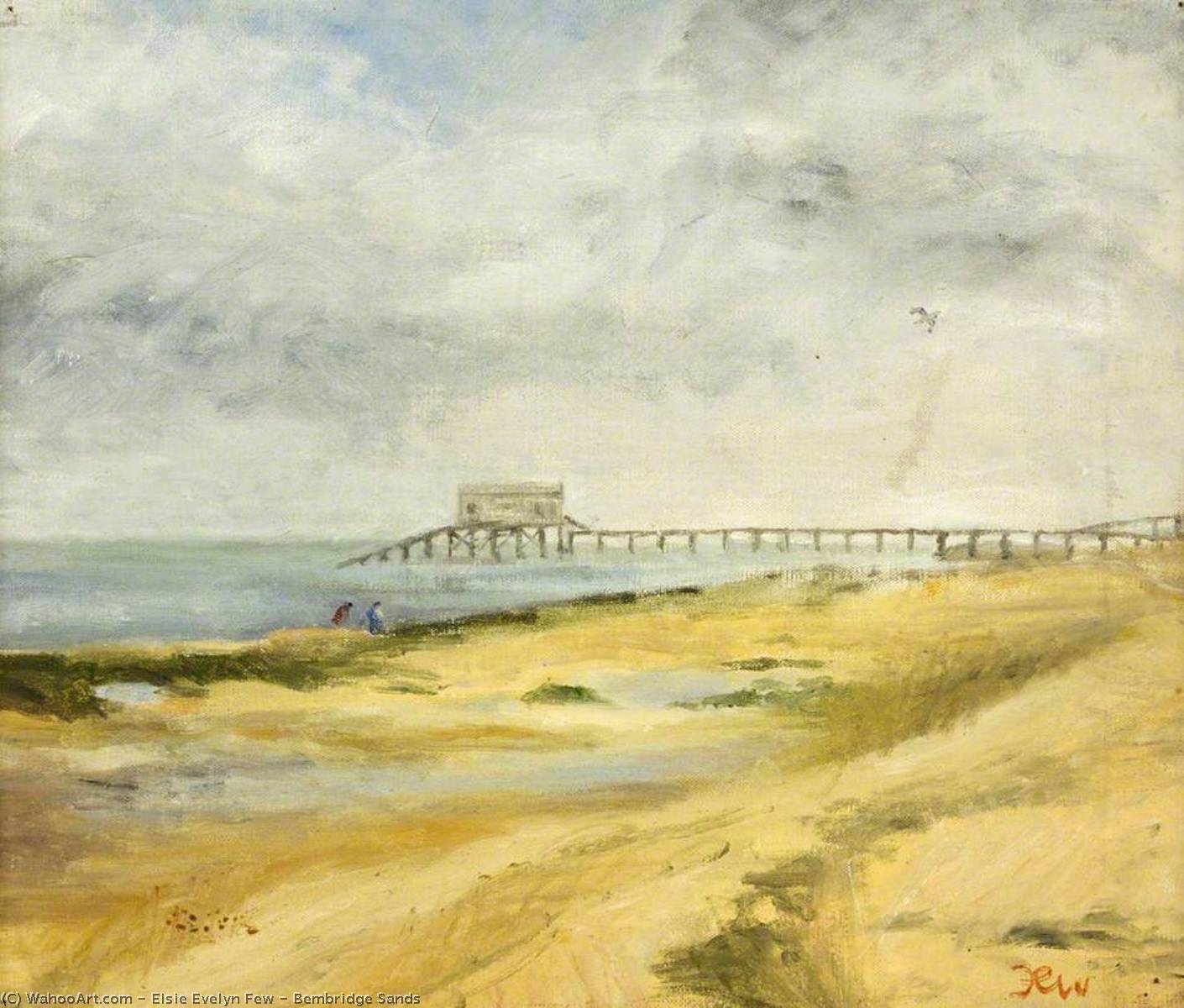 Wikioo.org - The Encyclopedia of Fine Arts - Painting, Artwork by Elsie Evelyn Few - Bembridge Sands